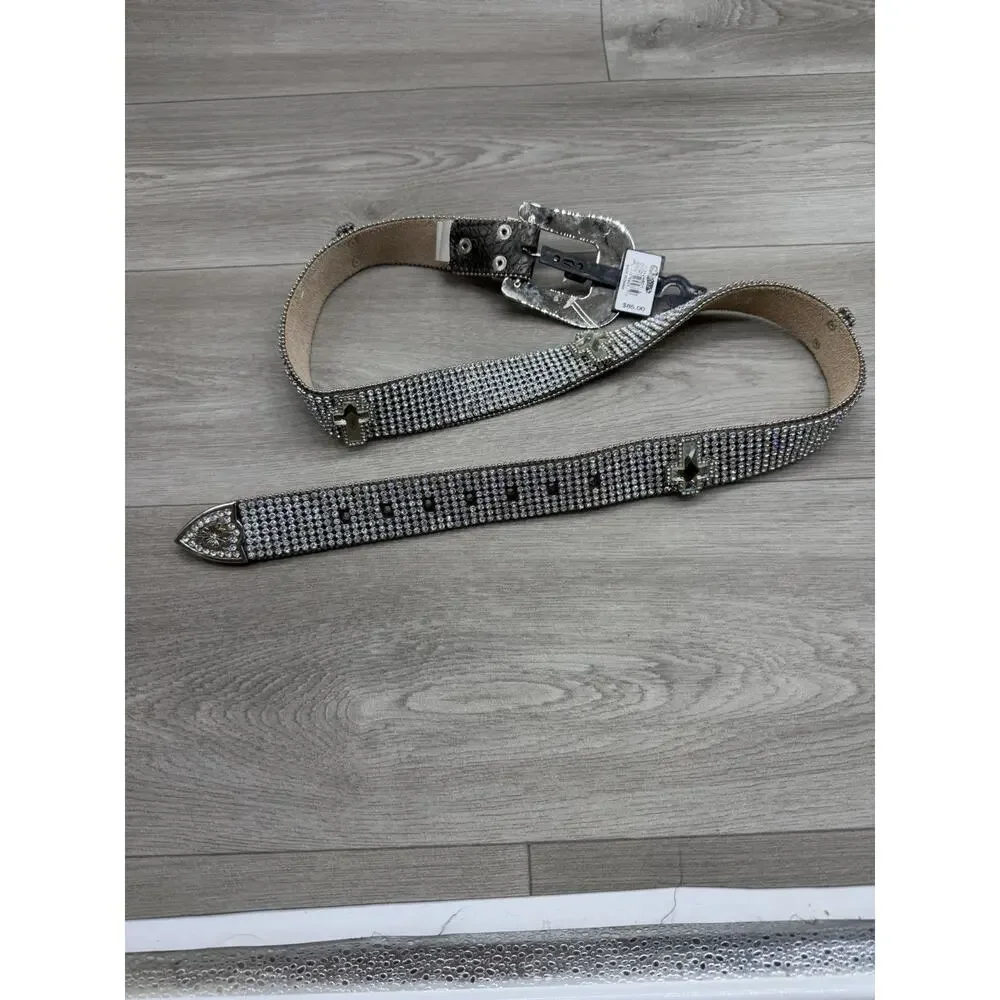 Nocona Rhinestone Western Belt Cross Embellishments New Large